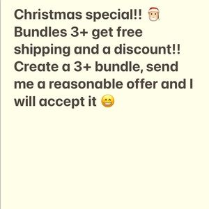 3+ bundles free shipping!! Offers accepted 😁